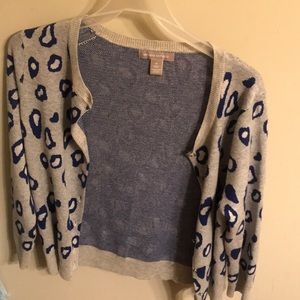 Blue and Grey short Banana Republic Cardigan